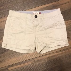 cream colored shorts